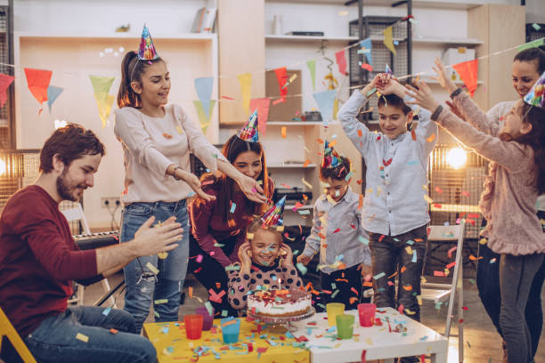 istock Cheerful children birthday party 936548614