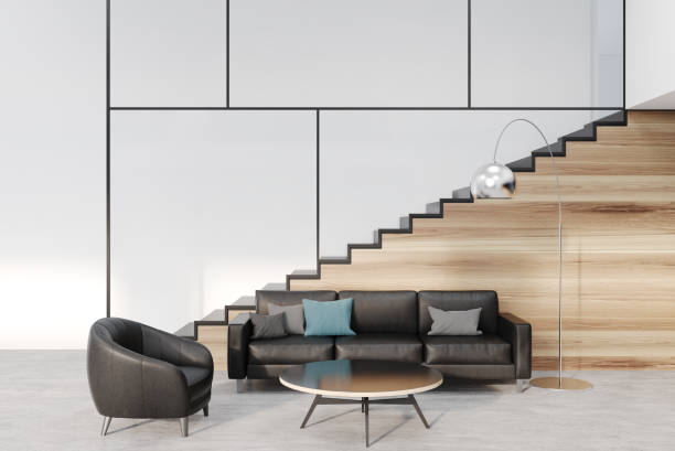 istock White and wooden living room 936548832