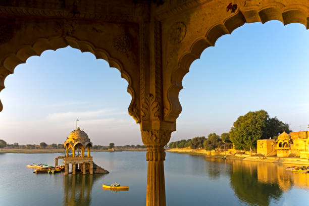 istock Gadi Sagar Temple in Gadisar Lake 936562620