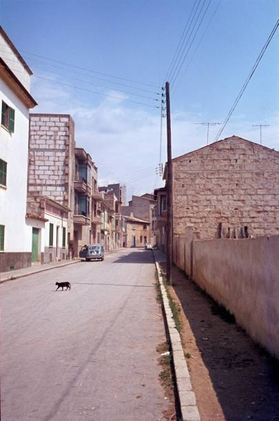 Street in the small town Inca, Mallorca
