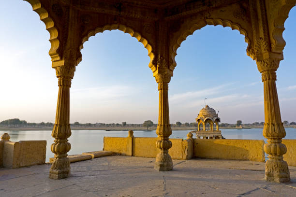 istock Gadi Sagar Temple in Gadisar Lake 936562830