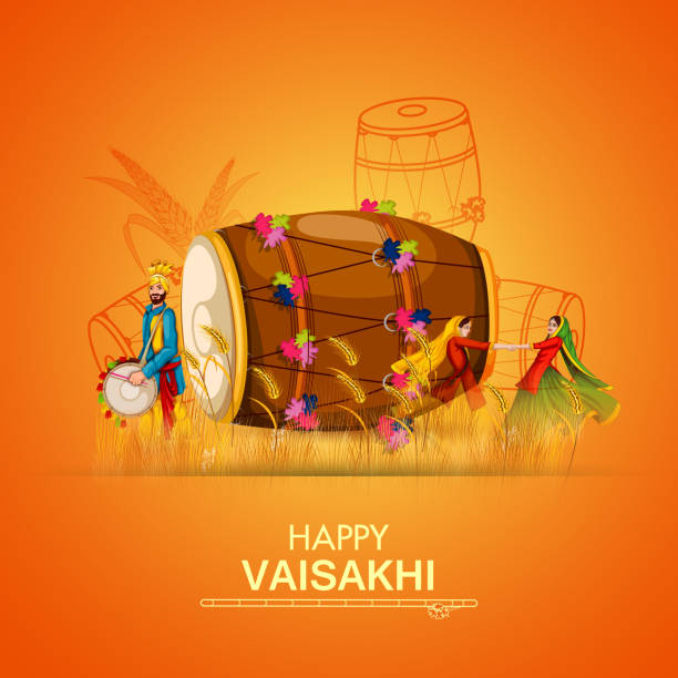 Celebration Of Punjabi Festival Vaisakhi Background Stock Illustration -  Download Image Now - iStock