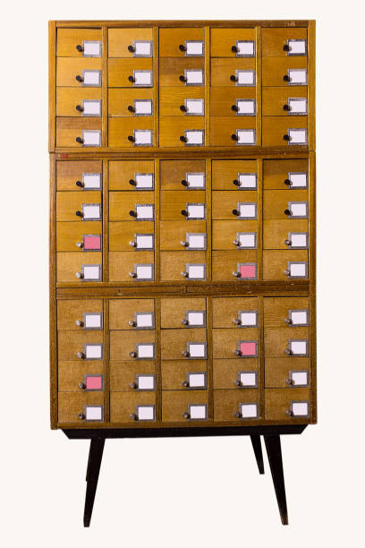 istock Old Vintage Library Card Catalog on white background 936570582