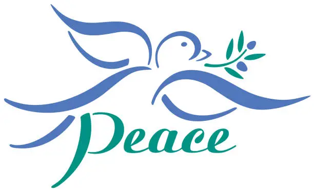 Vector illustration of Dove Peace