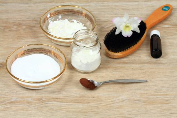 istock Homemade dry shampoo in a glass jar 936573624