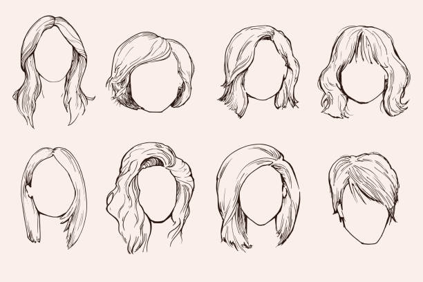 Set Of Woman Hairstyles Stock Illustration - Download Image Now - Hair,  Women, Only Women - iStock