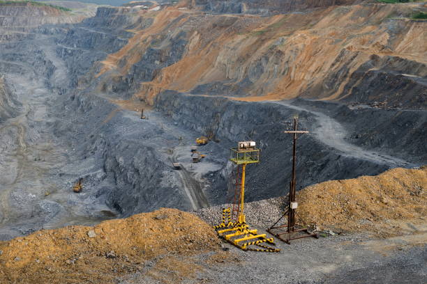 istock The temporary lighting against the backdrop of a open-pit mine. 936583912