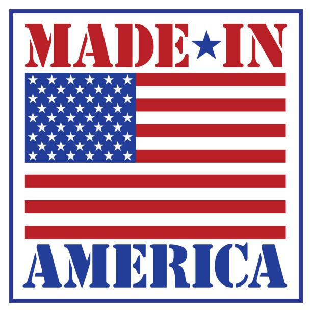 Made In America Stock Illustration - Download Image Now - Made in the USA -  Short Phrase, Pride, American Flag - iStock