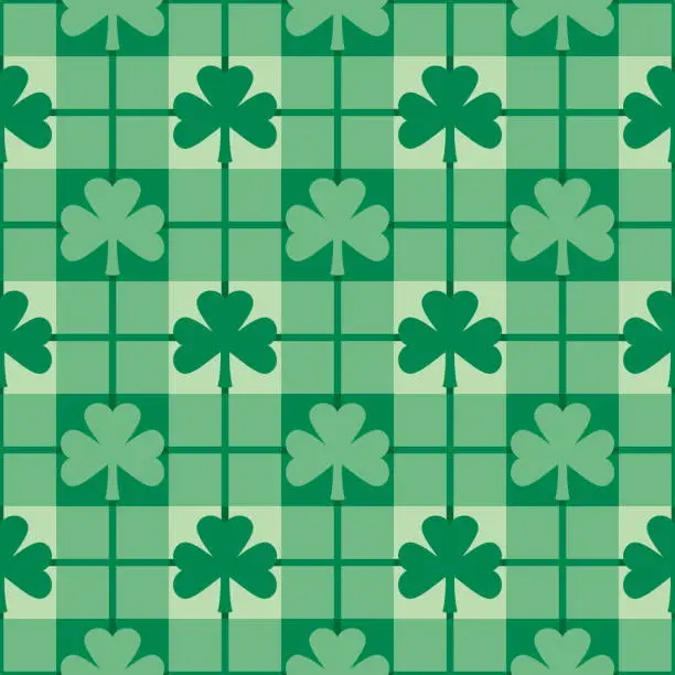 Vector illustration of Shamrock Plaid