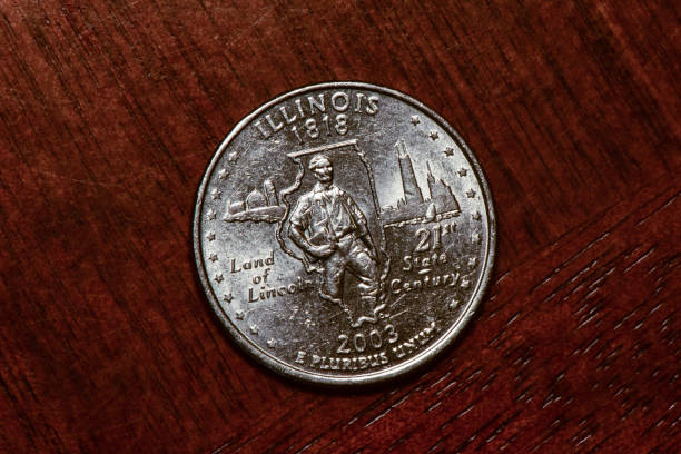 istock Close-up of quarter Illinois 936598862