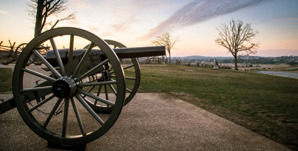 istock cannon at Gettysburg at sunrise 936618646
