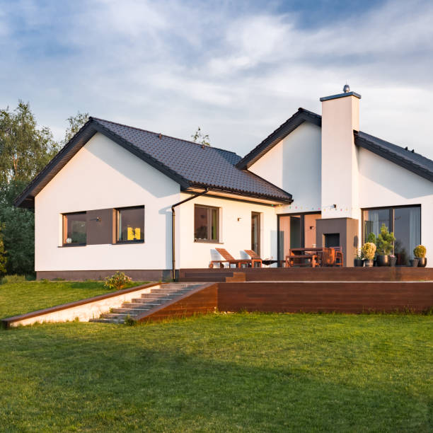 istock Modern family house with patio 936639468