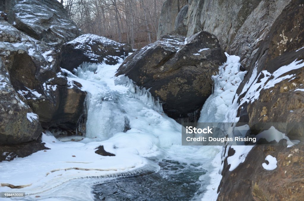 Great Falls & Potomac River Winter Potomac McLean - Virginia Stock Photo
