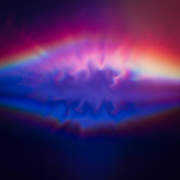 Multicolored Aura of Light Abstract Background Art