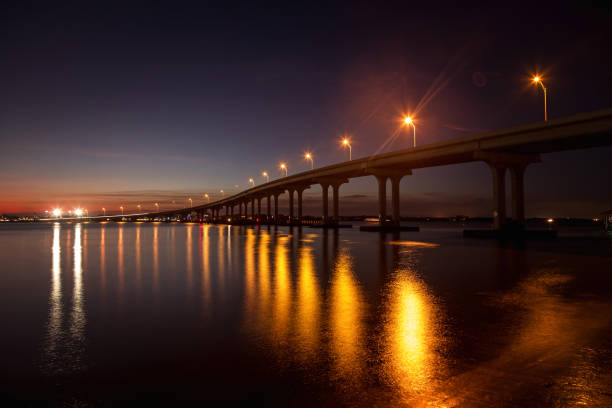 istock Tolomato Bridge Reflections in Vilano Beach 936646112