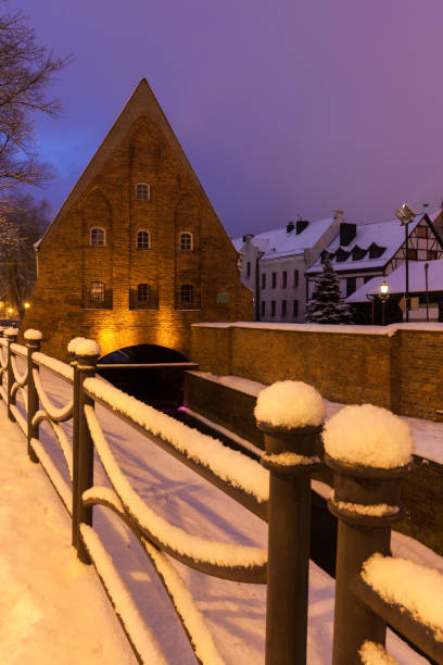 istock Small Mill in Gdansk at night 936652924