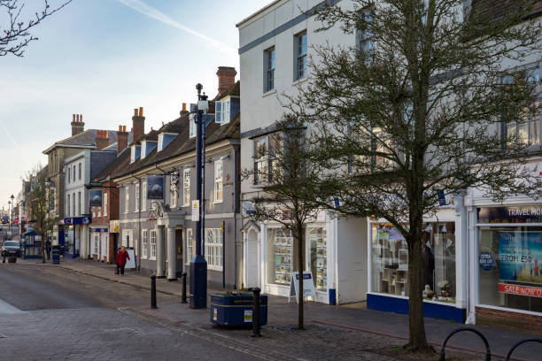 alton high street - local bank foto e immagini stock