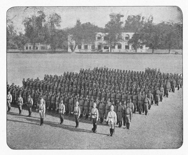 istock British Military Regiment in Cawnpore, India - British Era 936665238