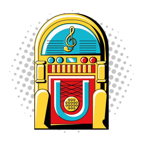 pop-art-design - jukebox icon stock-grafiken, -clipart, -cartoons und -symbole