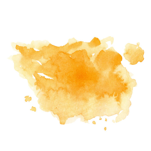 Abstract yellow watercolor background