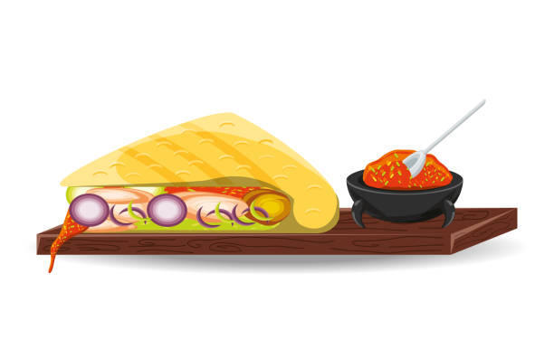illustrazioni stock, clip art, cartoni animati e icone di tendenza di design alimentare tradizionale messicano - mexican pots