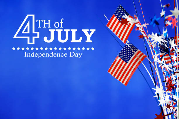 istock 4th of July decorations on blue background 936675018