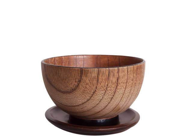 istock Wooden bowl isolated on white background. 936678858