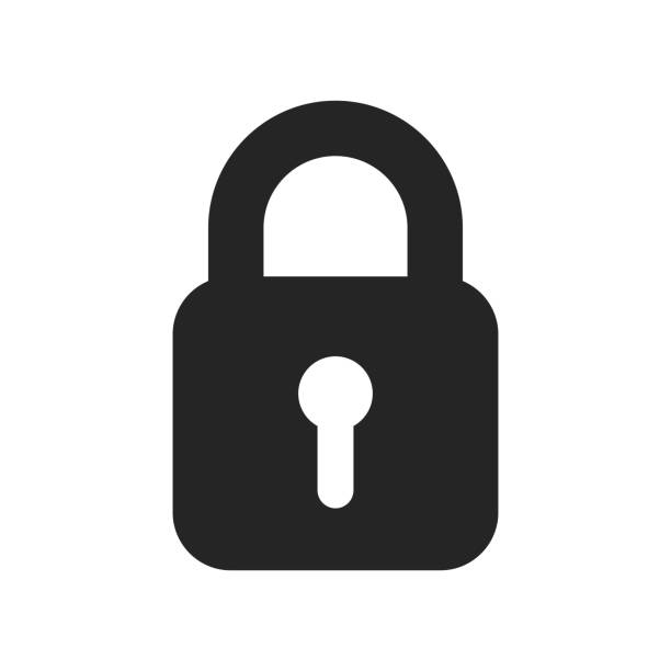 stockillustraties, clipart, cartoons en iconen met pictogram van een hangslot - lock