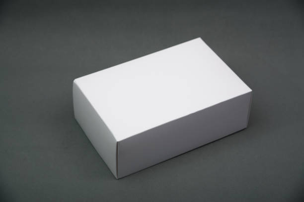 istock Empty Package white cardboard box or tray  for product on grey background. 936689428