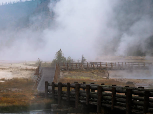 istock Yellowstone National Park Midway Geyser Basin Boardwalk, Steam 936694408