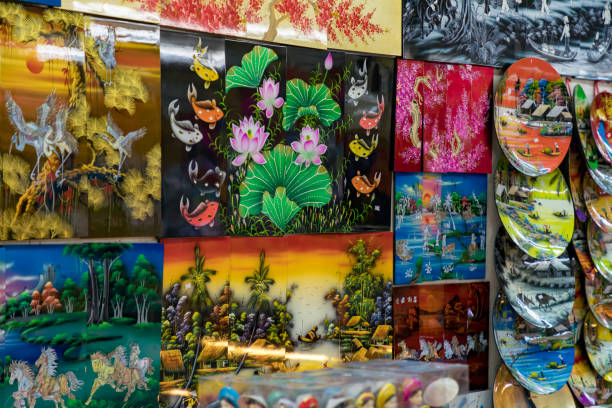 Ben Thanh MarketHo Chi Minh CityVietnamMarch 21, 2018Ben Thanh market is stuffed full of everything from tourist souvenirs and clothes, to coffee, fresh vegetables and seafood.