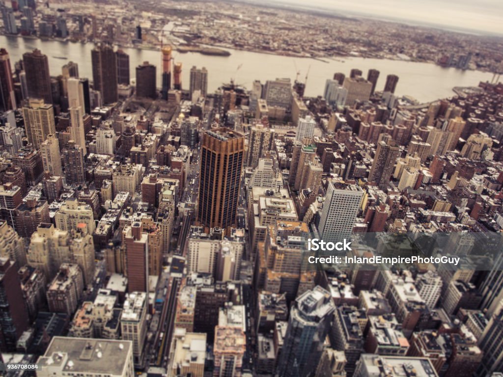 New York City New York City Sites Aerial View Stock Photo