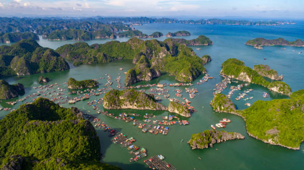 istock Cat Ba island from above. Lan Ha bay. Two Maples, Vietnam 936711922