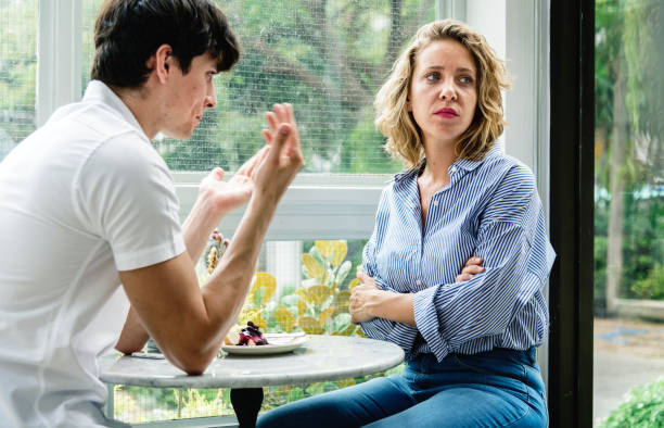 istock Couple having an argument at the cafe 936728566