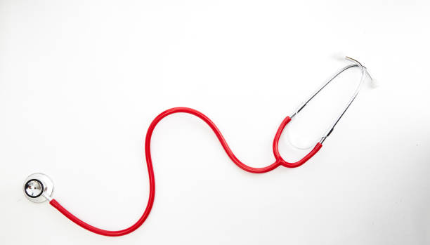 istock Red stethoscope with red heart and doctor 936729390