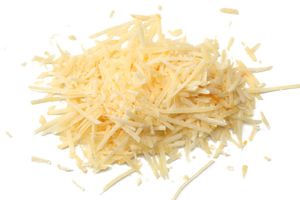 istock grated cheese isolated on white background. top view 936752902