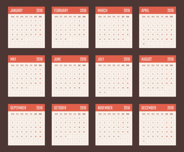 18,500+ 2018 Calendar Stock Illustrations, Royalty-Free Vector