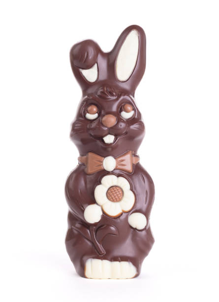 Chocolate easter bunny Chocolate easter bunny isolated on white - Pure chocolate chocolate bunny stock pictures, royalty-free photos & images