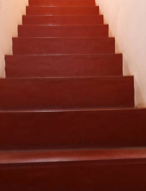 istock staircase with red big steps rising to infinity and beyond 936781698