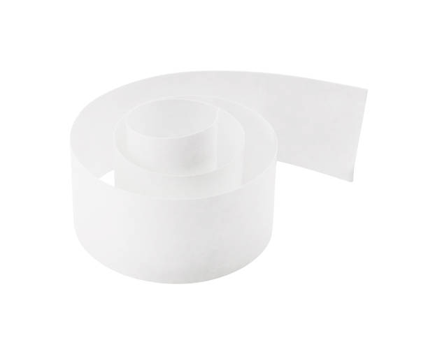 istock Empty of roll paper on isolated background with clipping path. White sticky tape or garbage. 936782106