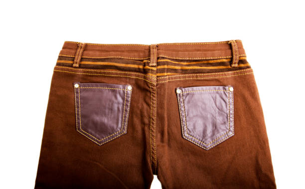 istock Brown women's casual pants isolated on white background. 936782188