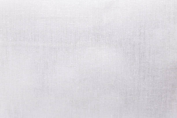 sfondo texture tessuto ecologia bianca. tela bianca o tessuto calico. - cotton gray linen textile foto e immagini stock