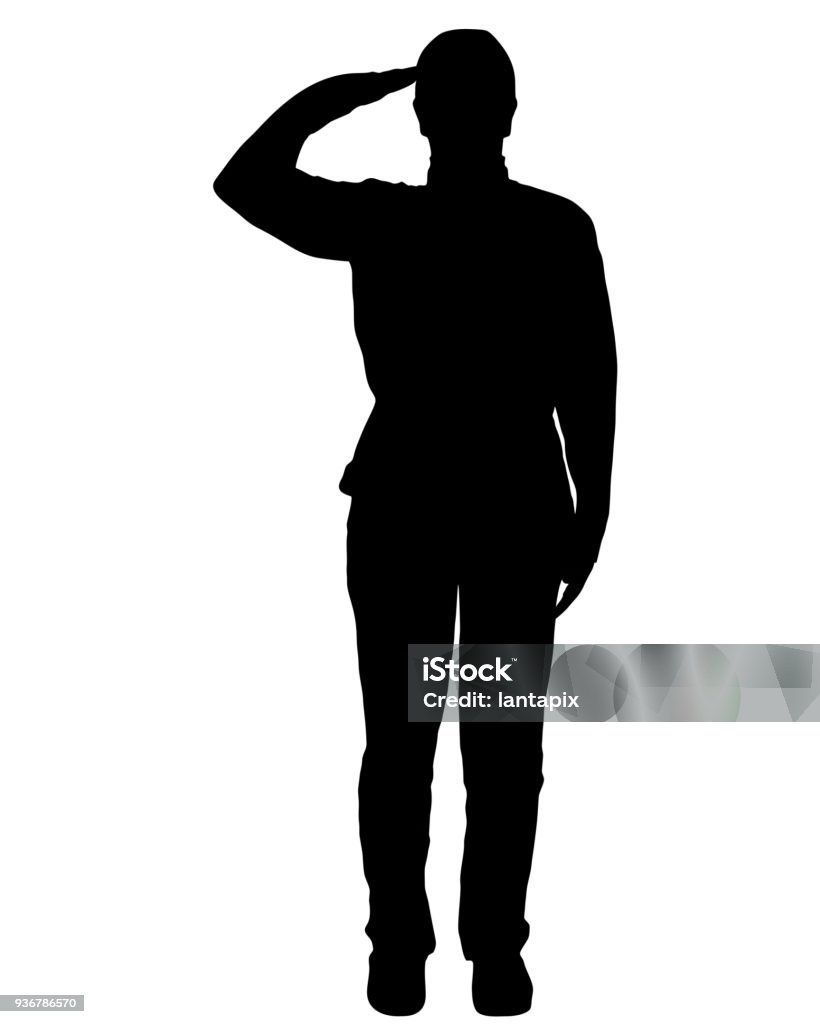 Military salute Saluting stock vector