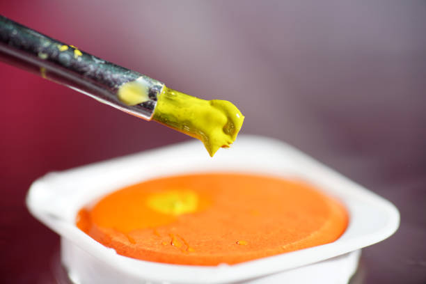 Watercolors with water drops as background pictures