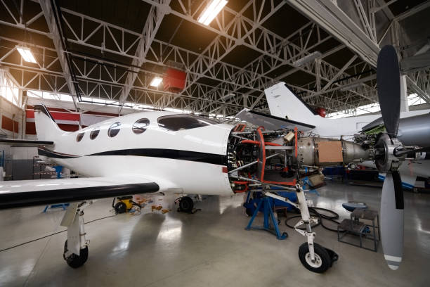 istock Aircraft in the hangar 936800794