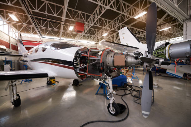istock Aircraft in the hangar 936801092