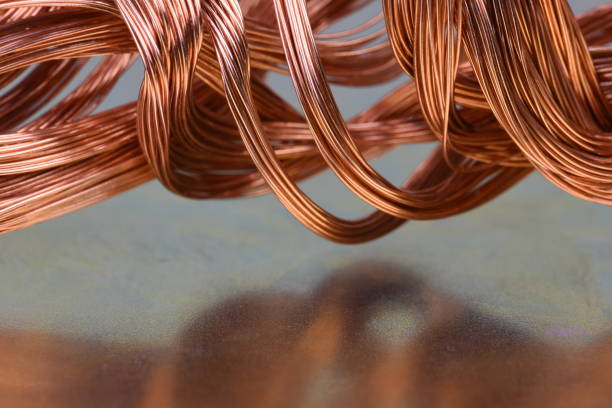 istock Copper wire raw materials and metals industry closeup 936817750