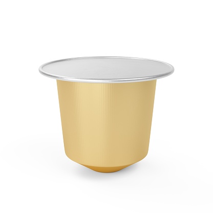 3D Render de cápsula café clásico aislada en blanco photo