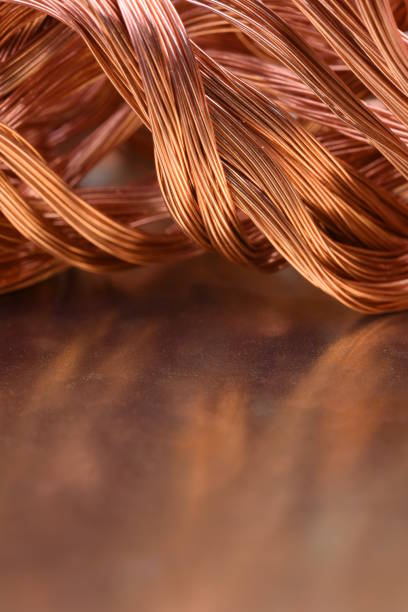 istock Copper wire raw materials and metals industry closeup 936818396
