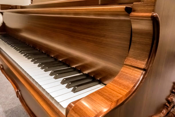 istock Modern grand piano keys in focus 936832592